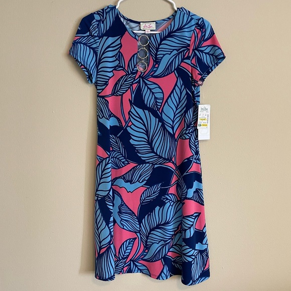 Palm Print T-shirt Dress - Picture 1 of 4